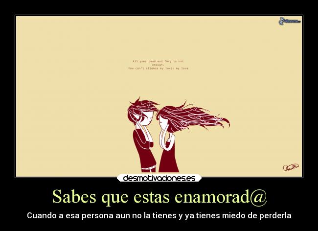 Sabes que estas enamorad@ - 