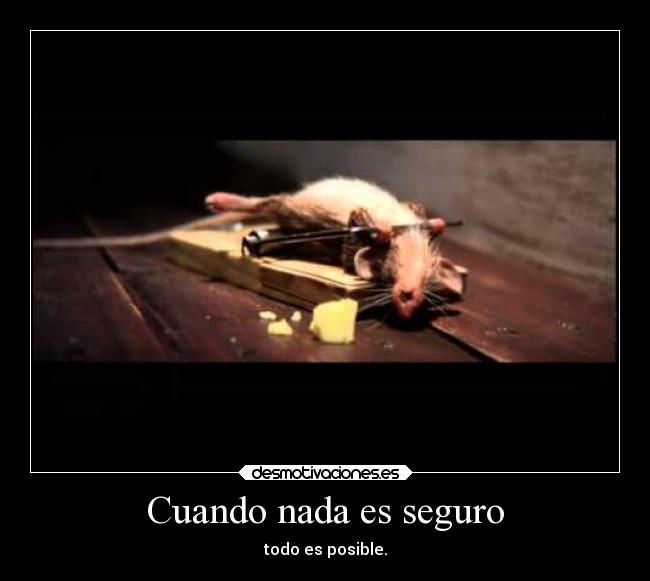 Cuando nada es seguro - todo es posible.