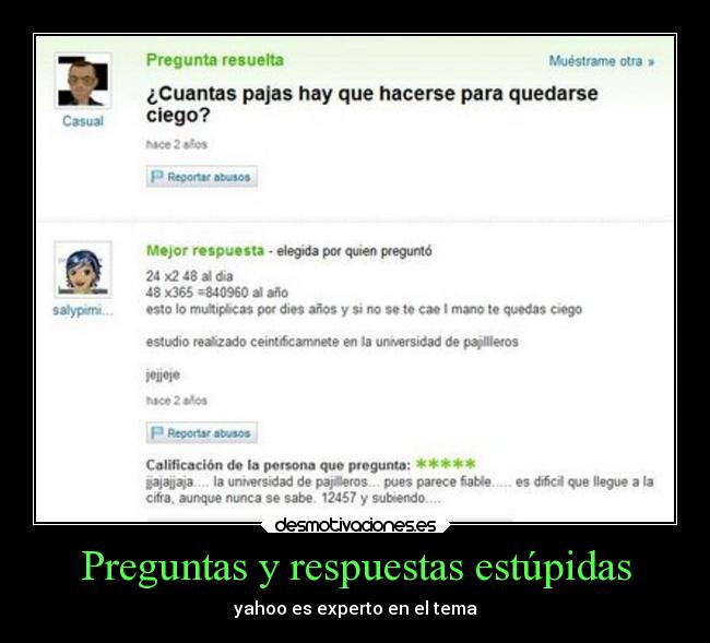 carteles preguntas respuestas estupidas yahoo desmotivaciones