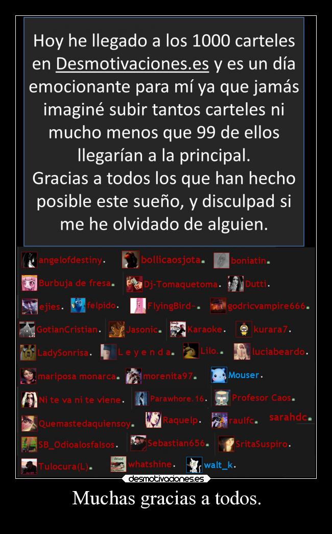 Muchas gracias a todos. - 