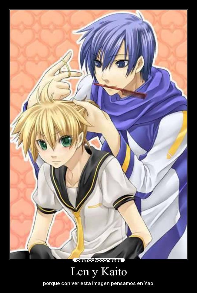 Len y Kaito - porque con ver esta imagen pensamos en Yaoi