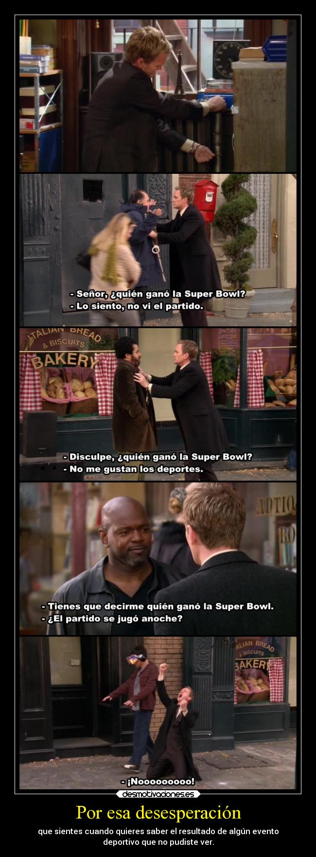 Por esa desesperación -