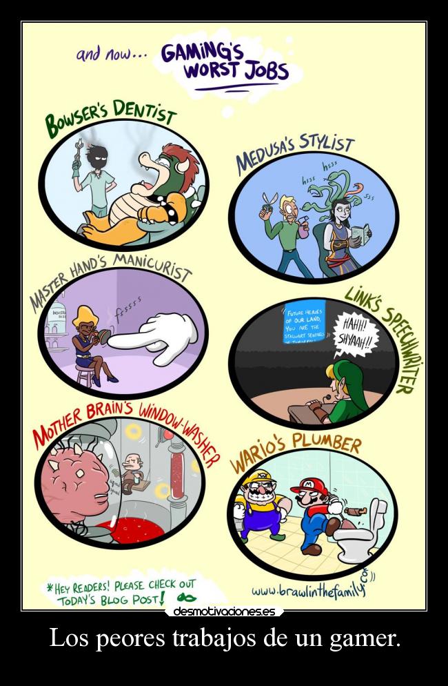 Los peores trabajos de un gamer. -