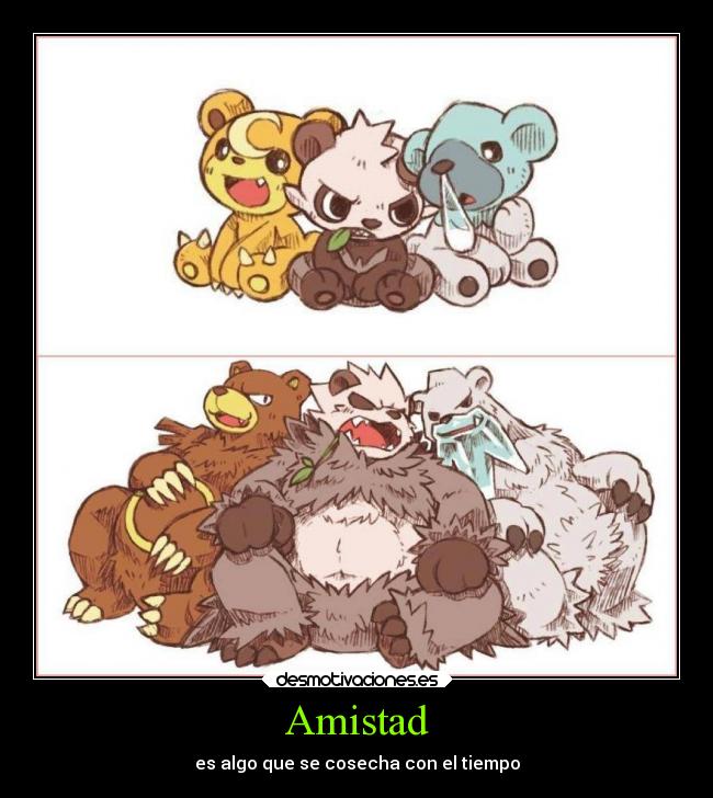 Amistad - es algo que se cosecha con el tiempo