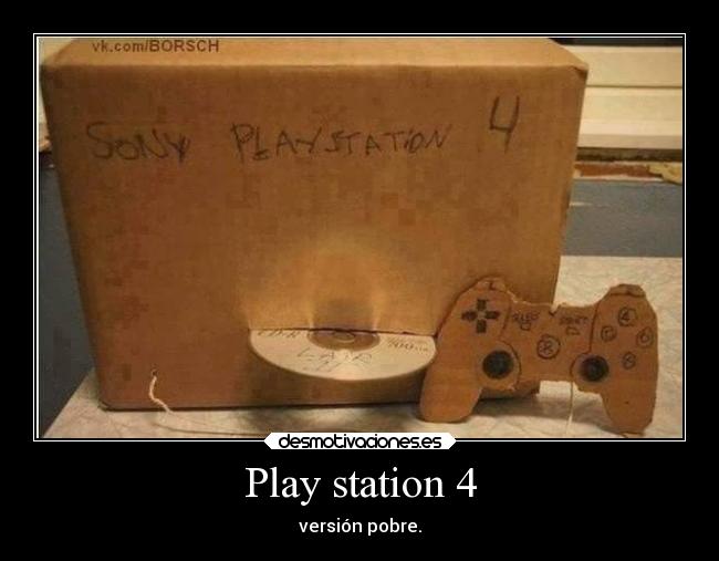 carteles videojuegos play station version pobre desmotivaciones