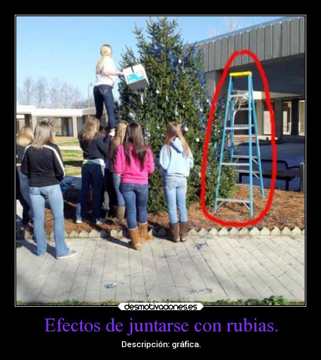 Efectos de juntarse con rubias. - Descripción: gráfica.