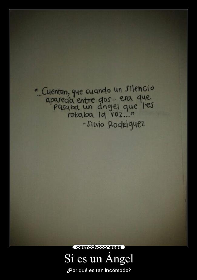 Si es un Ángel - ¿Por qué es tan incómodo?
