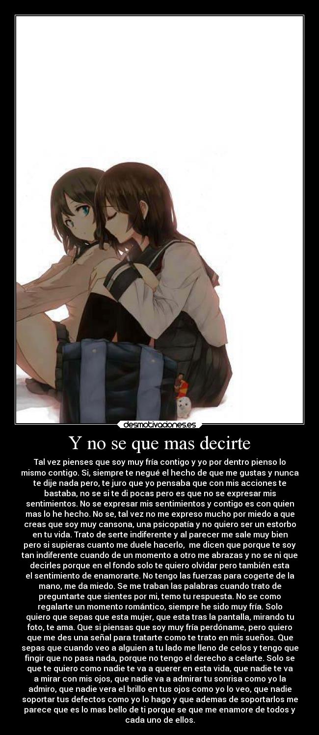 Y no se que mas decirte - 