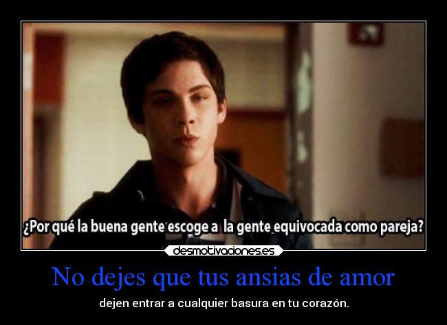 No dejes que tus ansias de amor - 