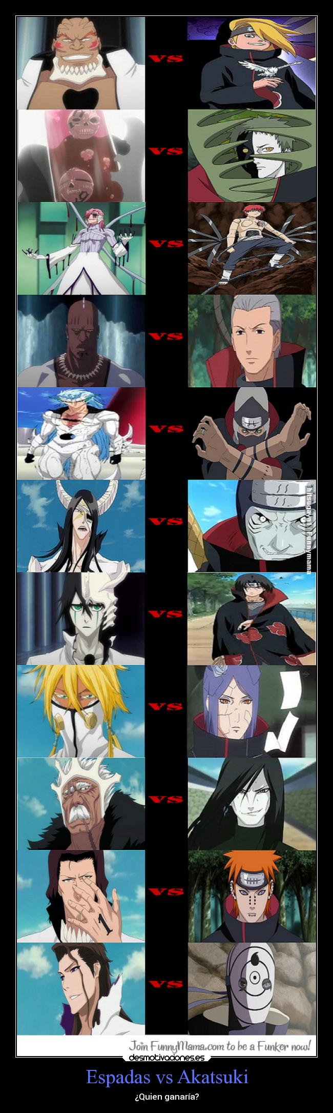 Espadas vs Akatsuki - ¿Quien ganaría?