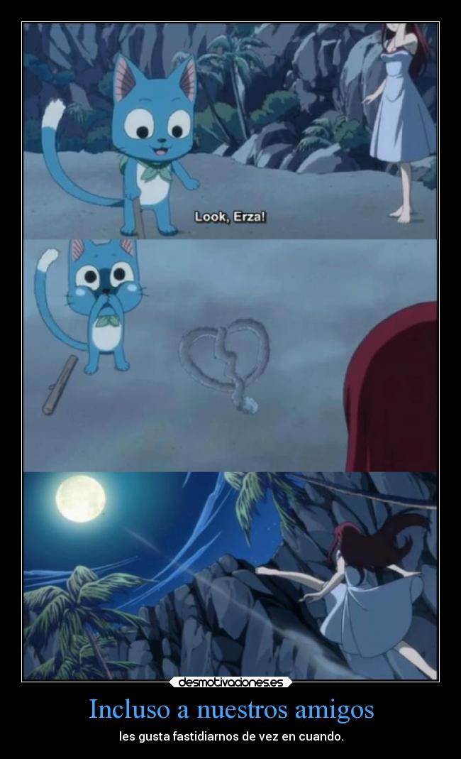 carteles amigos fairy tail happy erza clandominadores ejercitodemar desmotivaciones