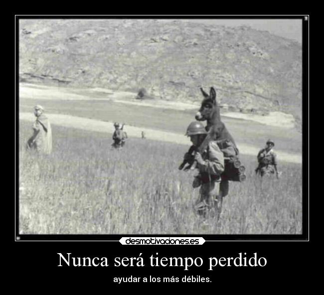 Nunca será tiempo perdido -