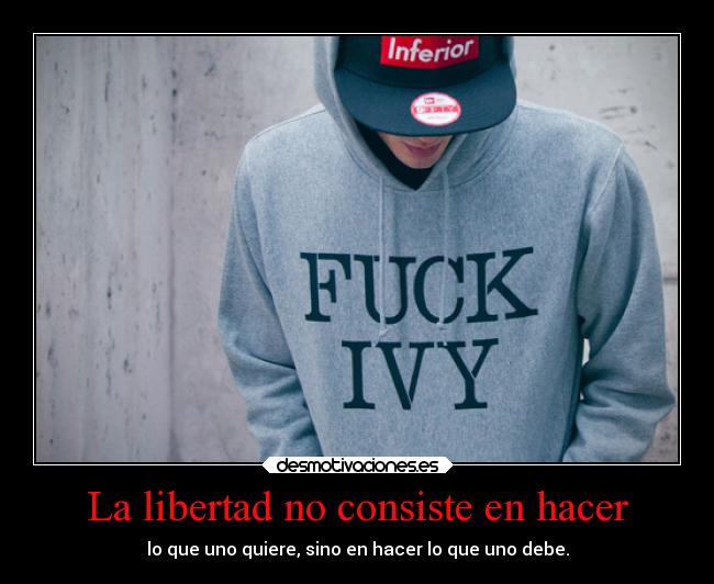 La libertad no consiste en hacer - 