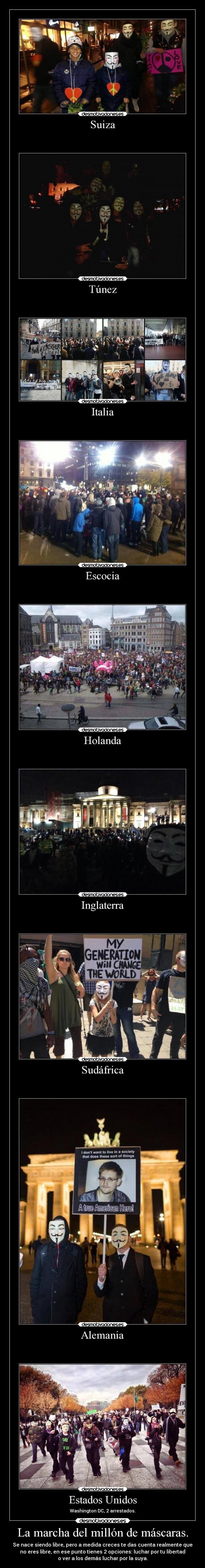 La marcha del millón de máscaras. - 