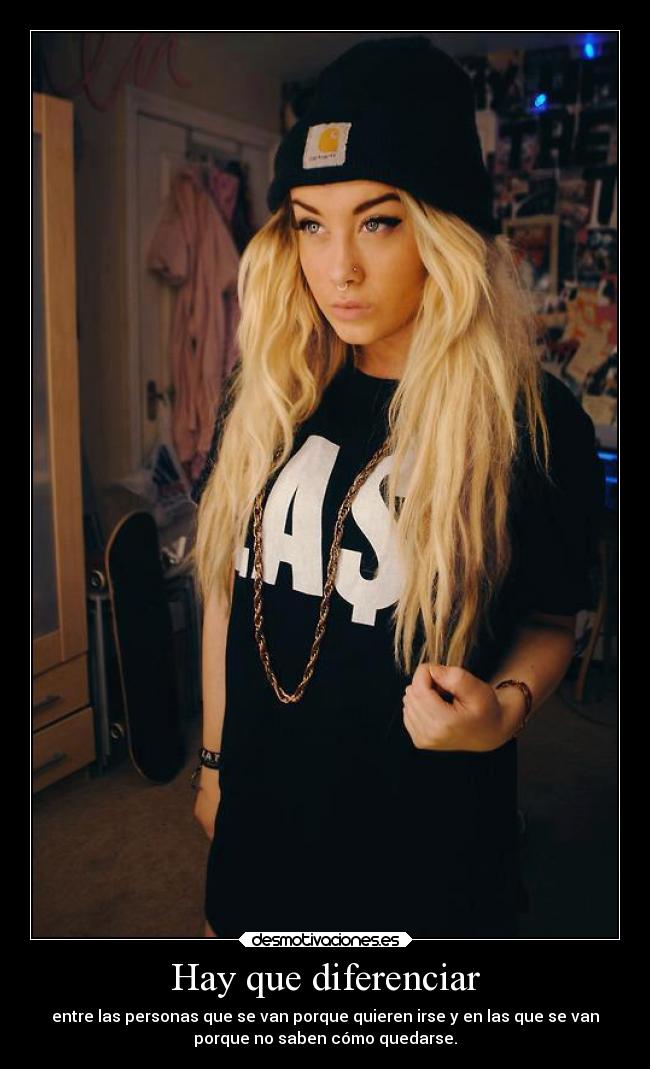 Hay que diferenciar -