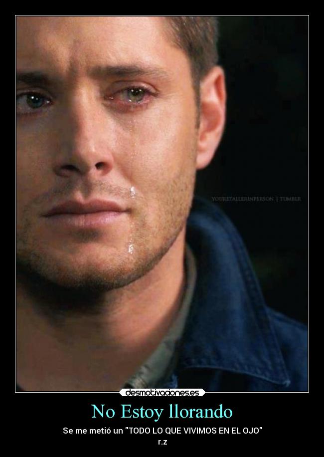 No Estoy llorando - Se me metió un TODO LO QUE VIVIMOS EN EL OJO
r.z