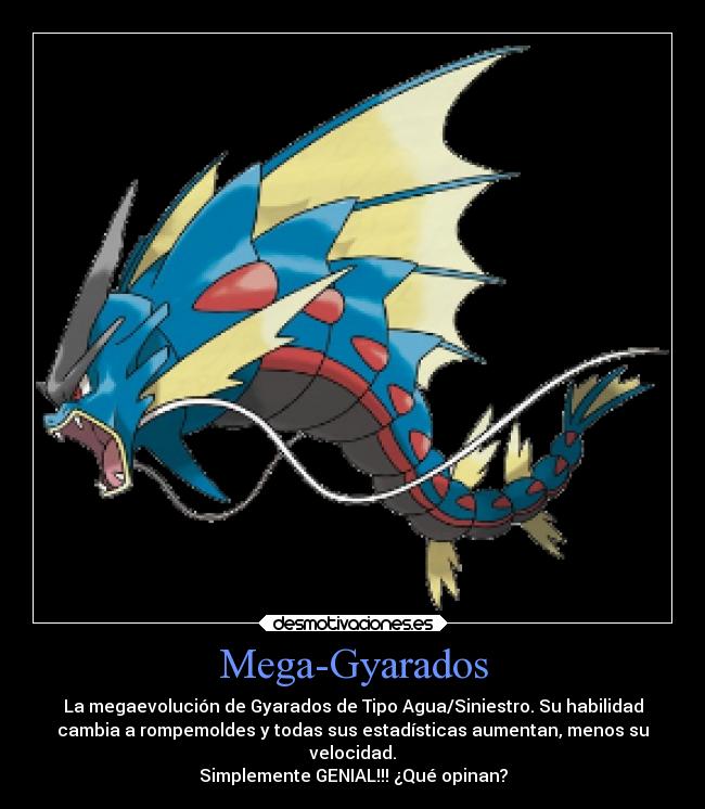 carteles pokemon anime otaku devilbrigade mega gyarados agua siniestro kalos genial opinar cool super desmotivaciones