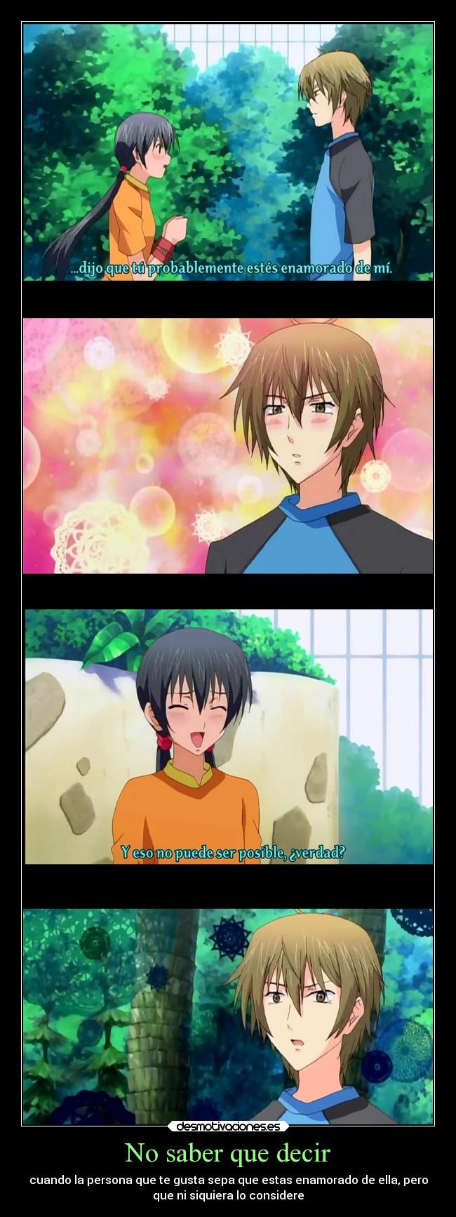 No saber que decir -