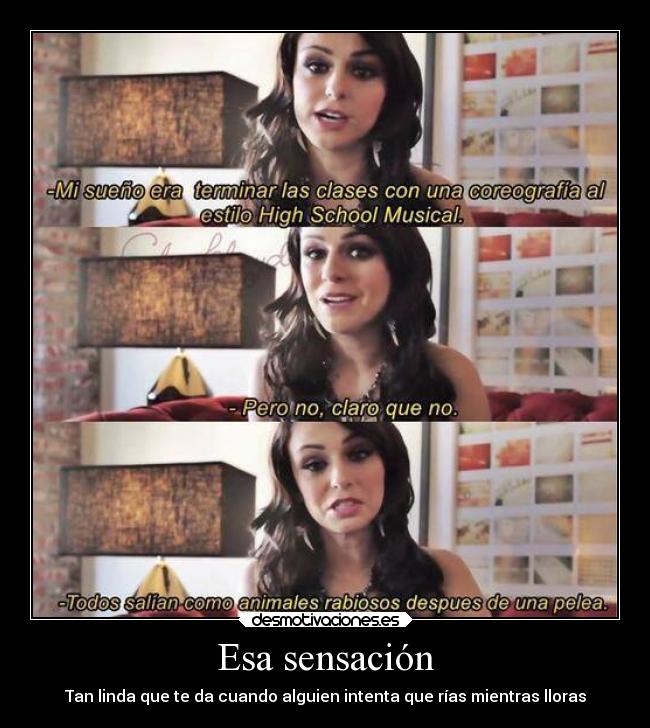 Esa sensación - Tan linda que te da cuando alguien intenta que rías mientras lloras