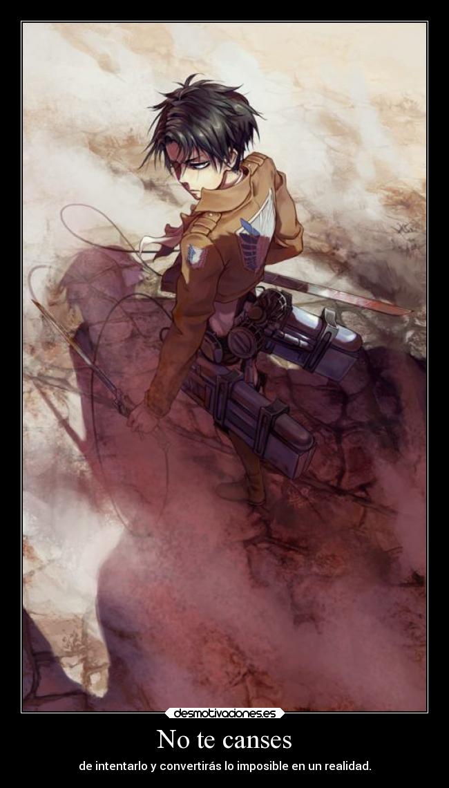 carteles anime rivaille levi shingeki kyojin desmotivaciones