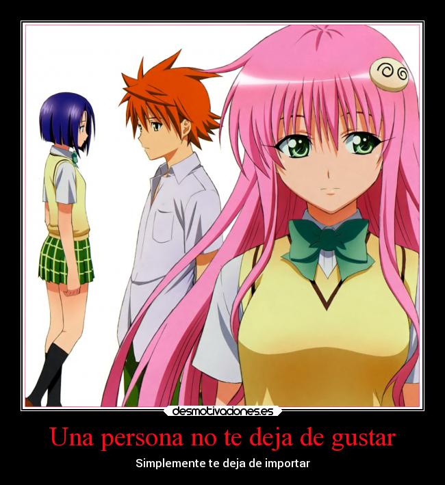 Una persona no te deja de gustar - Simplemente te deja de importar