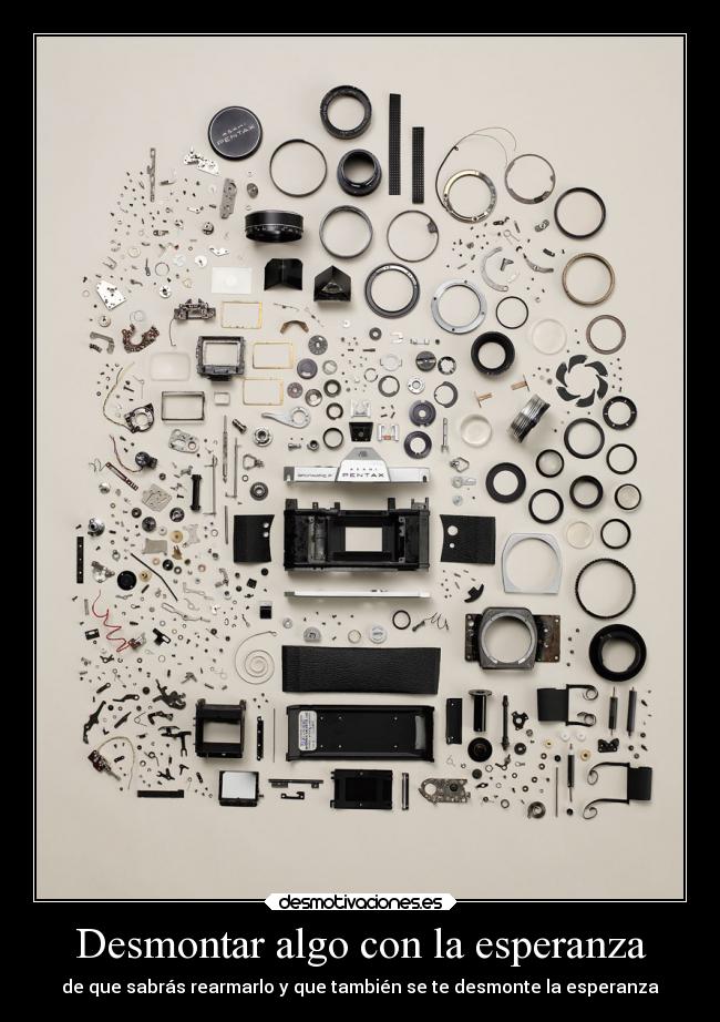 Desmontar algo con la esperanza -