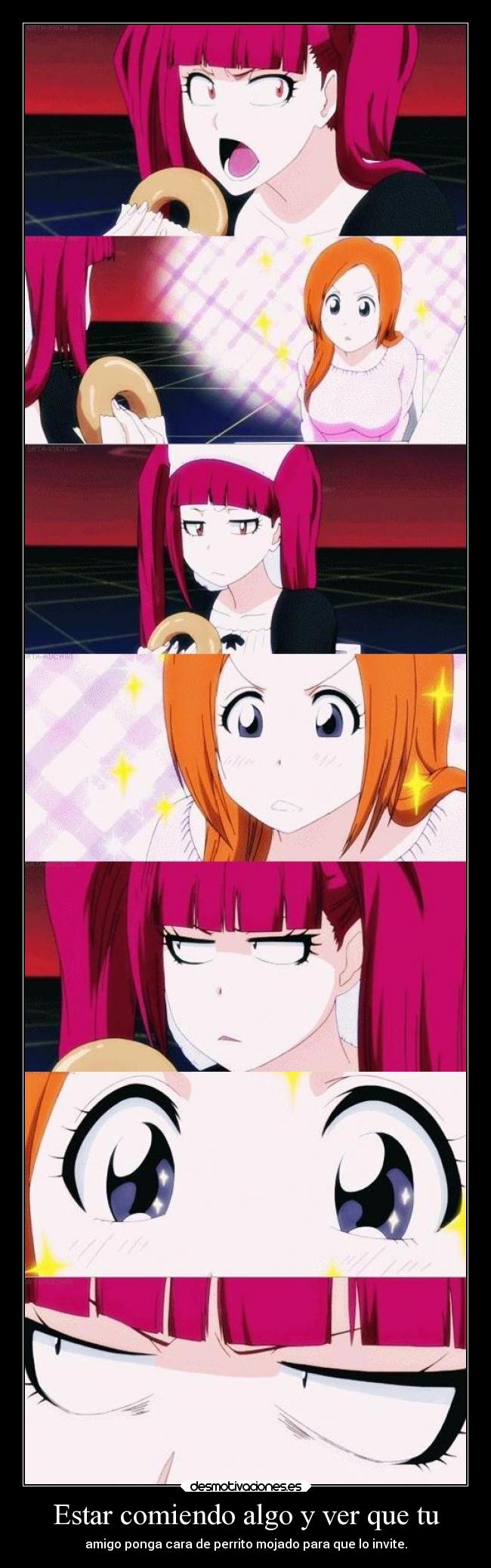 Estar comiendo algo y ver que tu -