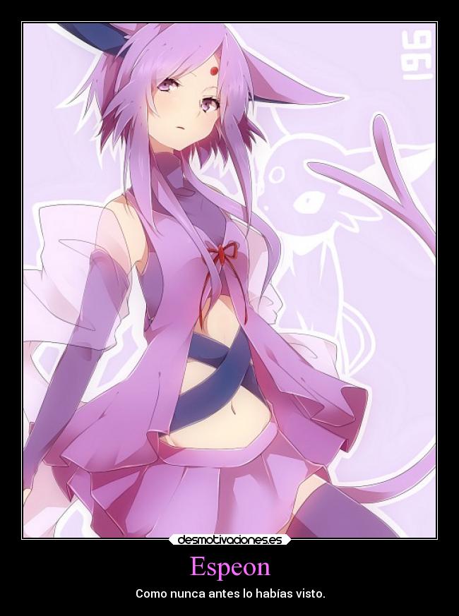 carteles pokemon anime otaku devilbrigade espeon cosplay hemorragia nasal pervertido ecchi psiquico desmotivaciones