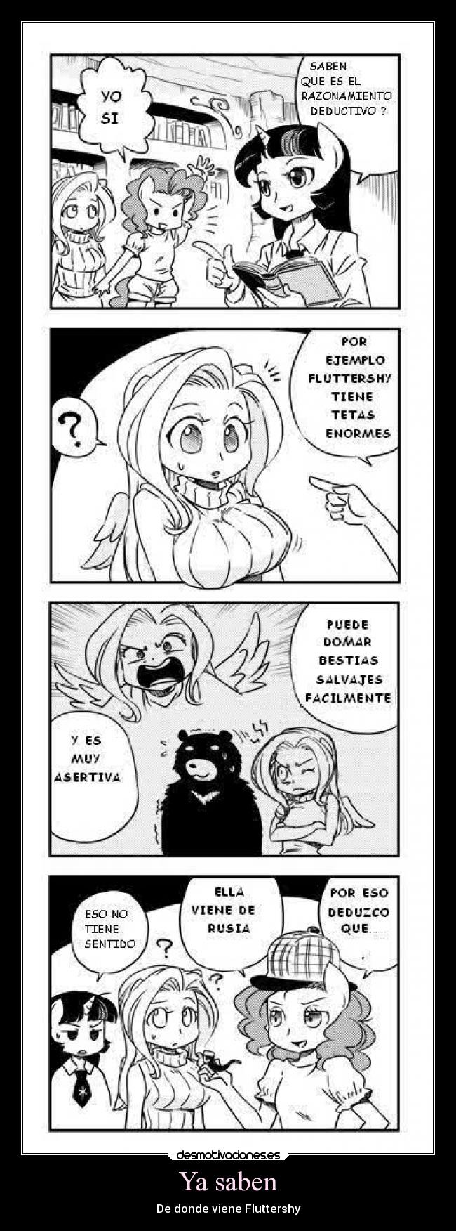 carteles anime litter pony razonamiento desmotivaciones