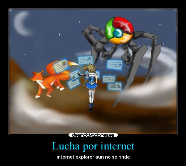 Lucha por internet - internet explorer aun no se rinde