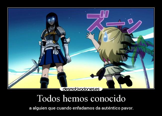 carteles theinmortals raptorhunters anime fairy tail erza scarlet lucy heartfilia aterrada desmotivaciones