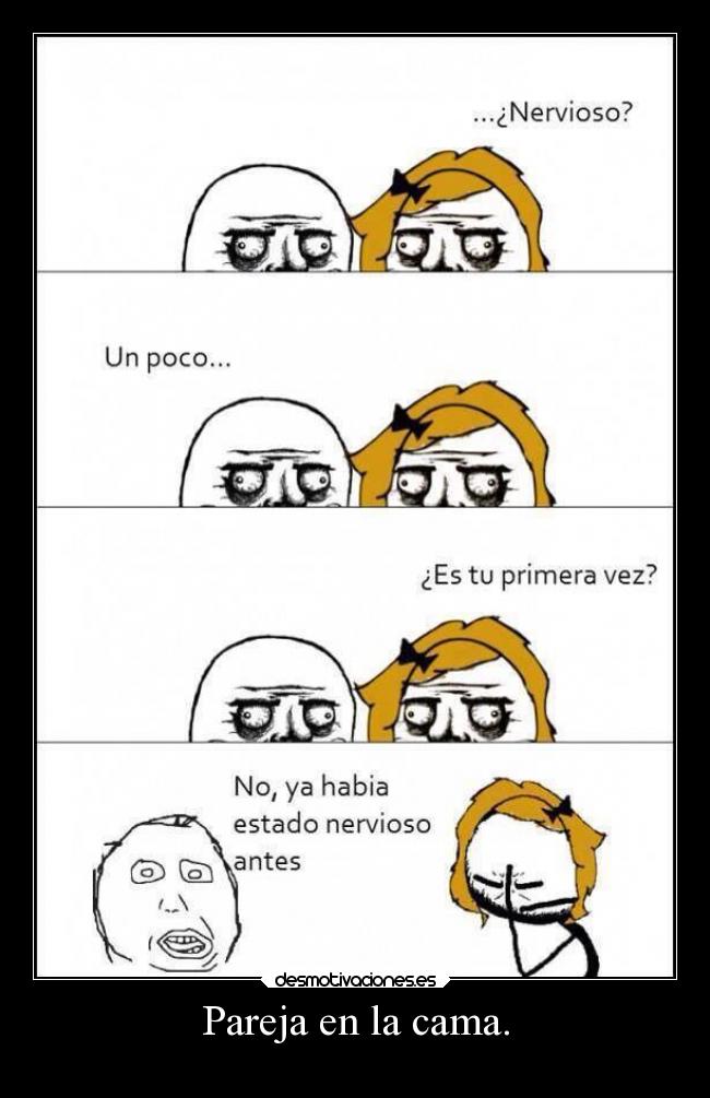 Pareja en la cama. -