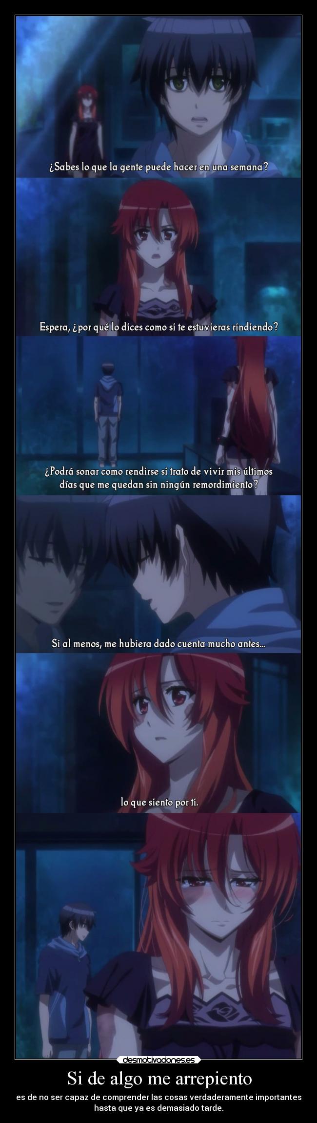 Si de algo me arrepiento -