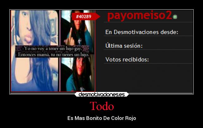 Todo - Es Mas Bonito De Color Rojo