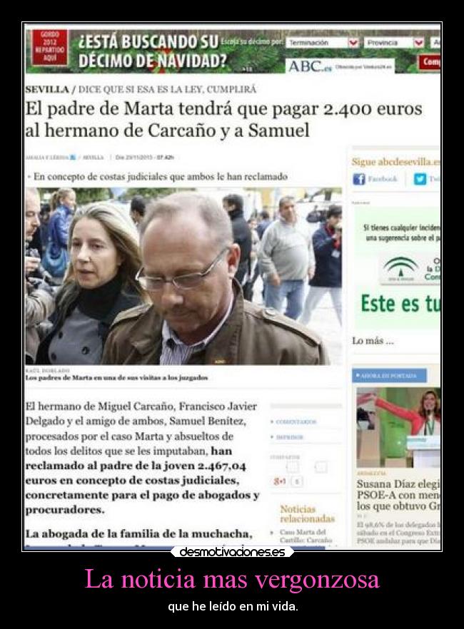 La noticia mas vergonzosa - que he leído en mi vida.