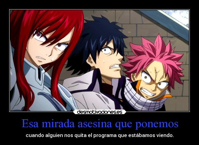 carteles fairy tail natsu gray erza clandominadores ejercitodemar desmotivaciones