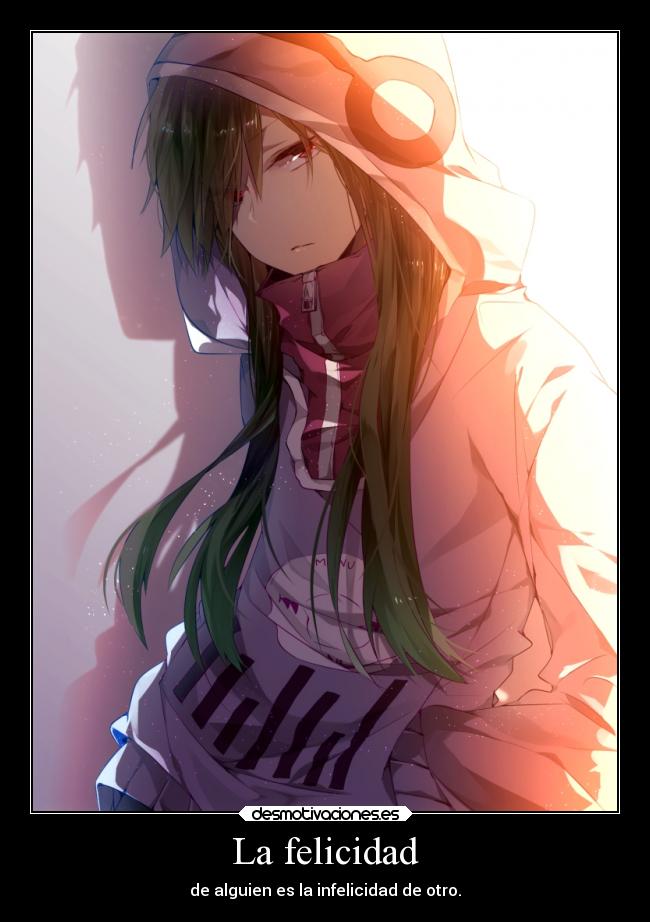 carteles felicidad anime kagerou project kido tsubomi desmotivaciones