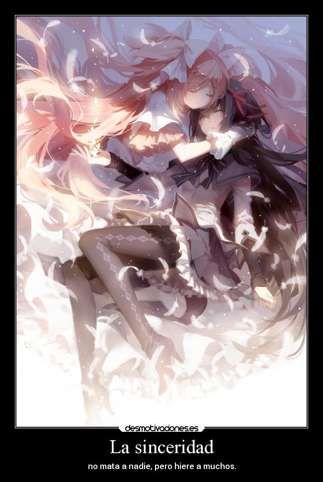 carteles anime mahou shoujo madoka magica madoka kaname akemi homura desmotivaciones