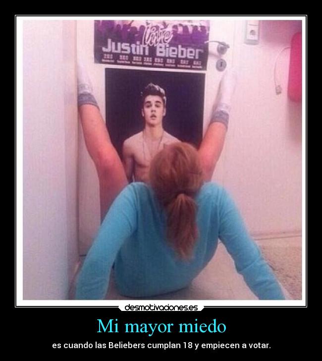 carteles miedo humor beliebers desmotivaciones