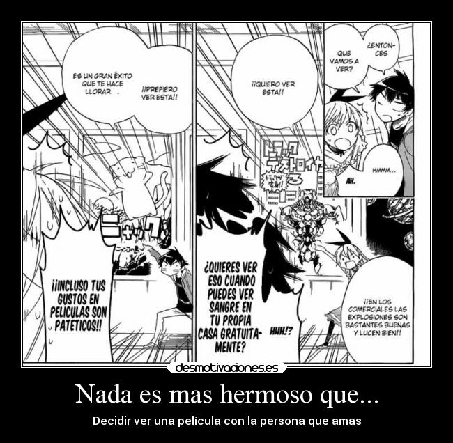 Nada es mas hermoso que... - Decidir ver una película con la persona que amas