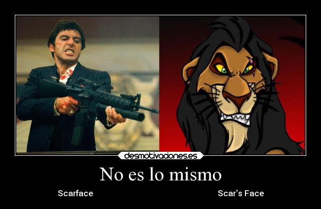 carteles devilbrigade ail alfredo james pacino scar villano rey leon humor dedicado nelsoncaricatoon desmotivaciones