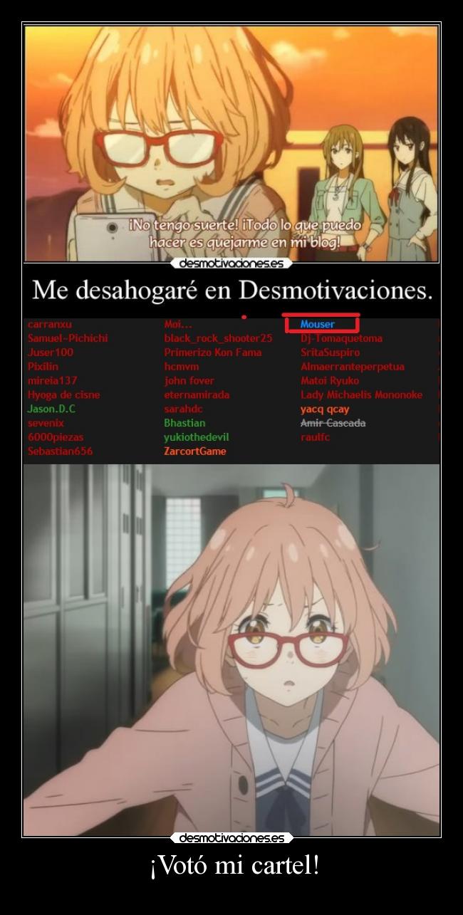 ¡Votó mi cartel! -