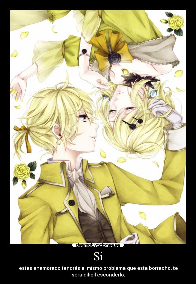 carteles anime vocaloid kagamine len kagamine rin desmotivaciones