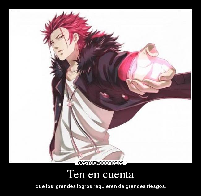 carteles anime project mikoto suoh desmotivaciones