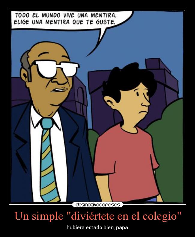 Un simple diviértete en el colegio -