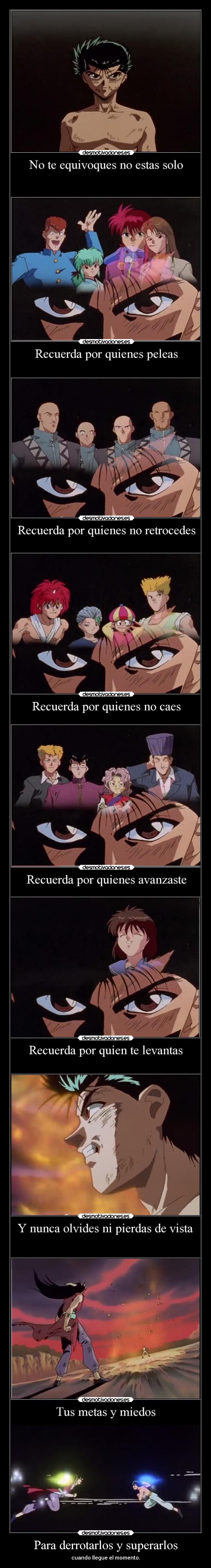 carteles yomi yusuke urameshi todo fesitval tiene fin desmotivaciones