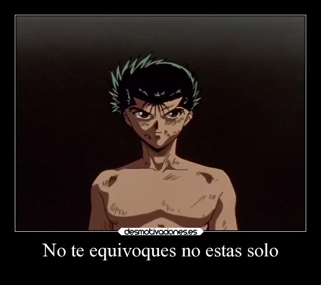 carteles anime yuyu hakusho kurama desmotivaciones