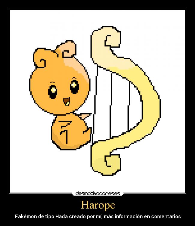 Harope - Fakémon de tipo Hada creado por mí, más información en comentarios
