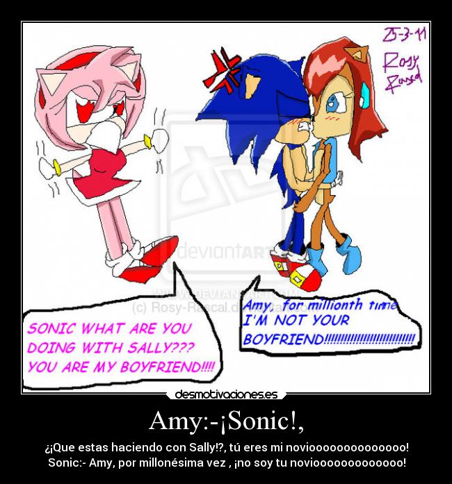 Amy:-¡Sonic!, - 