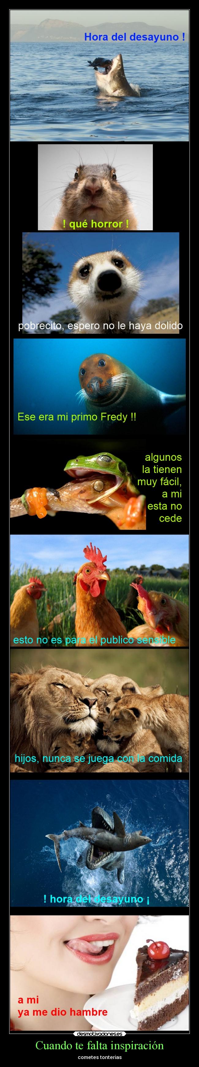 Cuando te falta inspiración - cometes tonterias